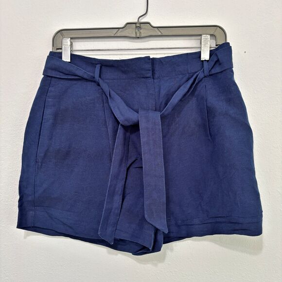 Ann Taylor Womens Linen Blend Shorts 6 Coastal Beach Summer Minimalist Preppy - Picture 1 of 9